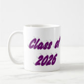 Klas van 2026 paarse typografie afstuderen koffiemok (Links)