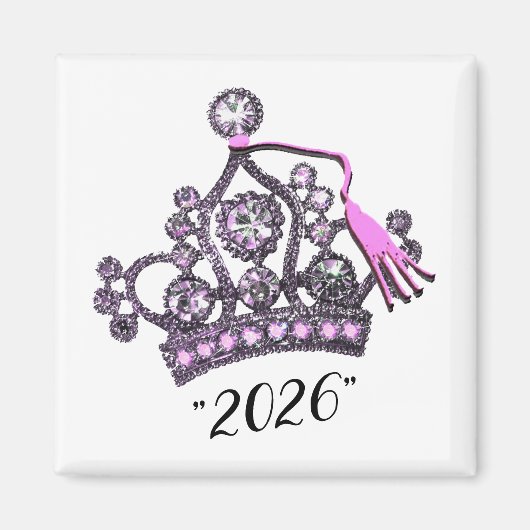 “Klas van 2026” Prinses Tiara Magneet (Voorkant)
