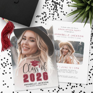 Klas van 2026 Rode Afstudeerfoto Afstuderen Kaart