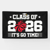 Klas van 2026 Rode Cheer Afstudeerprestatie Het Is Spandoek (Horizontaal)