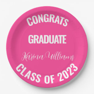 Klas van 2026 Roze Afstudeerfeest Universiteit Papieren Bordje