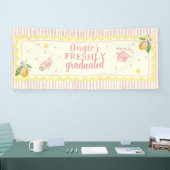 Klas van 2026 Roze Citroen Afstudeerfeest Banner (Beurs)