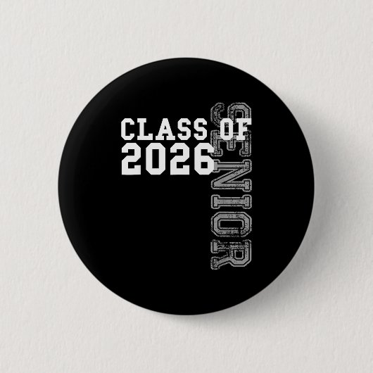 Klas van 2026 senior 2026 afstuderen 2025 student ronde button 5,7 cm (Voorkant)
