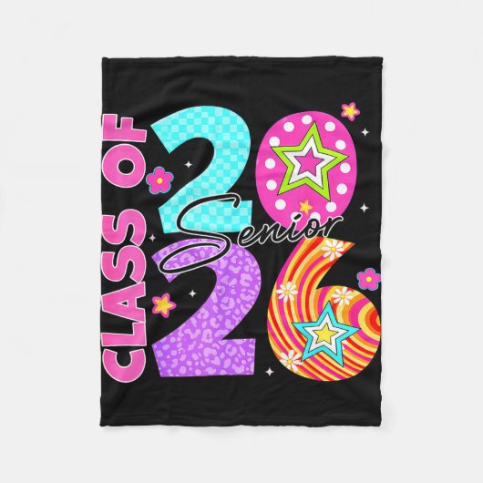 Klas van 2026 senior 2026 afstuderen voor student fleece deken (Voorkant)