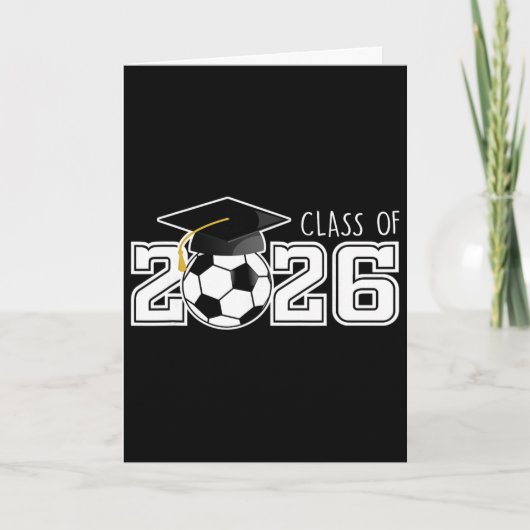 Klas van 2026 Senior 2026 Voetbal Afstuderen Midde Kaart (Voorkant)