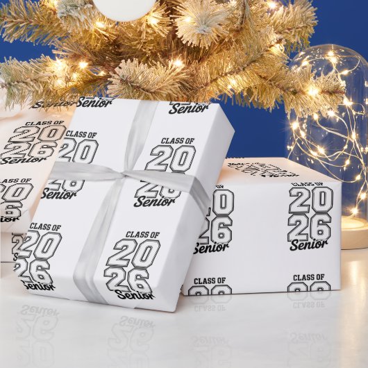 Klas van 2026 Senior 26 Afstuderen Afgestudeerd Cadeaupapier (Feestdagen)