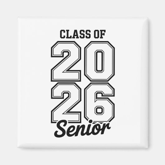 Klas van 2026 Senior 26 Afstuderen Afgestudeerd Magneet (Voorkant)