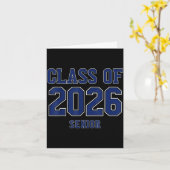 Klas van 2026 senior afstuderen middelbare school kaart (Gele Bloem)