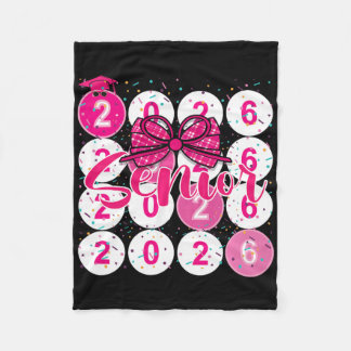 Klas van 2026 Senior Coquette Roze Strik Afstudeer Fleece Deken