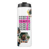 Klas van 2026 Senior Foto Collage Monogram Thermosbeker (Voorkant)