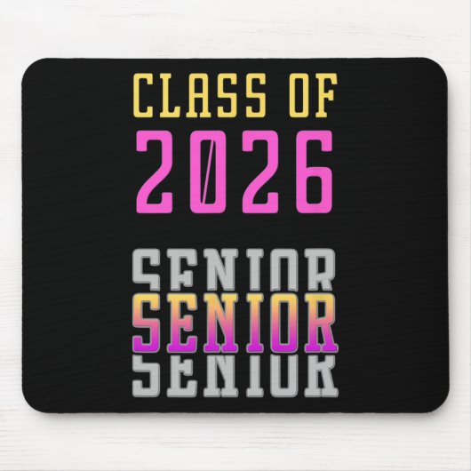 Klas van 2026 Senior Meisjes  Muismat (Voorkant)