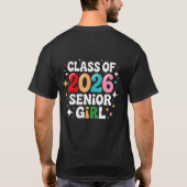 Klas van 2026 Senior Meisjes T-shirt – Afstuderen  (Achterkant)