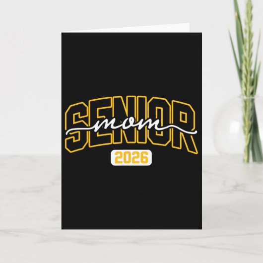 Klas van 2026 Senior Moeder Hoge School Afstuderen Kaart (Voorkant)