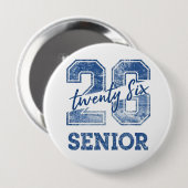 Klas van 2026 Senior Ronde Button 4,0 Cm (Voorkant /achterkant)