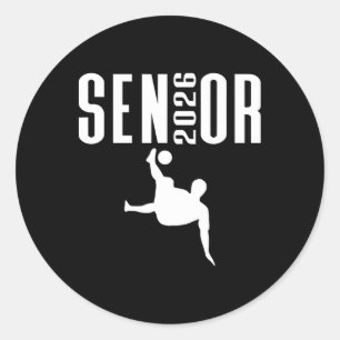 Klas van 2026 Senior sportthema Voetbalspeler Graf Ronde Sticker