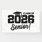 Klas van 2026 Senior Varsity Afstudeerpretquote Spandoek (Horizontaal)