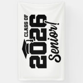 Klas van 2026 Senior Varsity Afstudeerpretquote Spandoek (Verticaal)