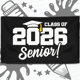 Klas van 2026 Senior Varsity Afstudeerpretquote Spandoek