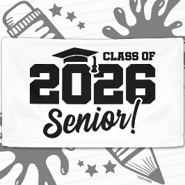Klas van 2026 Senior Varsity Afstudeerpretquote Spandoek