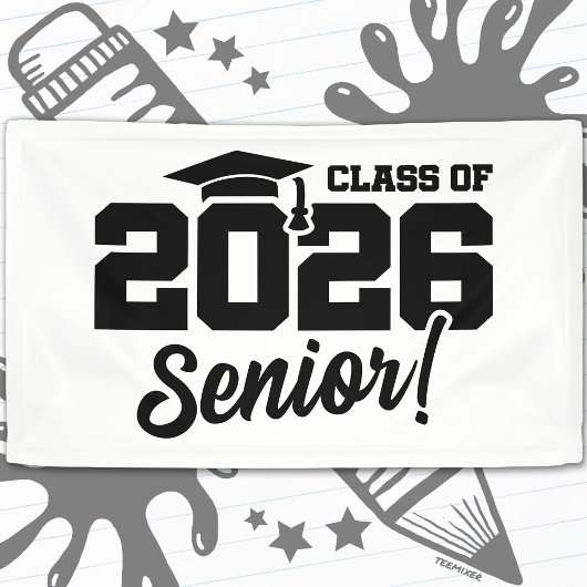 Klas van 2026 Senior Varsity Afstudeerpretquote Spandoek