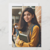 Klas van 2026 Teal Agate Foto Pet Donker Afstudere Kaart (Achterkant)