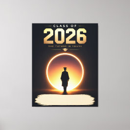 Klas van 2026 Toekomst Is Van Jou Aangepaste Naam Canvas Afdruk