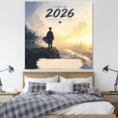 Klas van 2026 Toekomst Is Van Jou Grad Design Canvas Afdruk (Insitu (Slaapkamer))