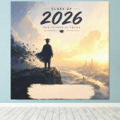Klas van 2026 Toekomst Is Van Jou Grad Design Canvas Afdruk (Insitu (Houten vloer))