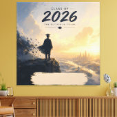 Klas van 2026 Toekomst Is Van Jou Grad Design Canvas Afdruk (Insitu (Woonkamer))
