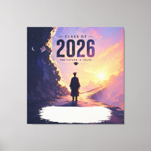 Klas van 2026 Toekomstig Pad Grad Ontwerp Canvas Afdruk