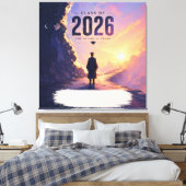 Klas van 2026 Toekomstig Pad Grad Ontwerp Canvas Afdruk (Insitu (Slaapkamer))