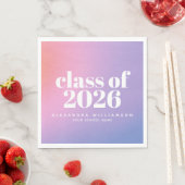Klas van 2026 Trendy Paarse Gradiënt Aangepaste Af Servet (Insitu)