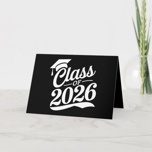 Klas van 2026 Trots Afgestudeerde Afstuderen Bedankkaart (Voorkant)