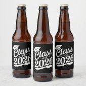 Klas van 2026 Trots Afgestudeerde Afstuderen Bier Etiket (Flessen)