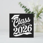 Klas van 2026 Trots Afgestudeerde Afstuderen Kaart (Staand voorkant)