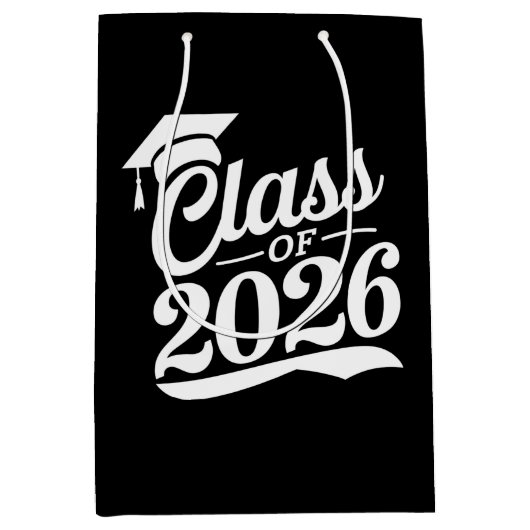 Klas van 2026 Trots Afgestudeerde Afstuderen Medium Cadeauzakje (Voorkant)