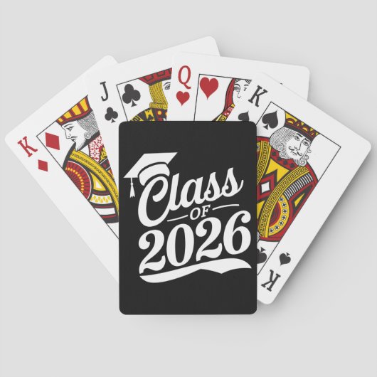 Klas van 2026 Trots Afgestudeerde Afstuderen Pokerkaarten (Achterkant)