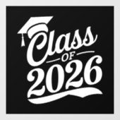 Klas van 2026 Trots Afgestudeerde Afstuderen Raamsticker (Vel)