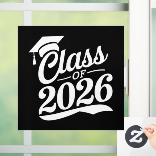 Klas van 2026 Trots Afgestudeerde Afstuderen Raamsticker (Huis)