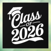 Klas van 2026 Trots Afgestudeerde Afstuderen Raamsticker (Vel 3)