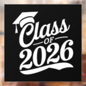 Klas van 2026 Trots Afgestudeerde Afstuderen Raamsticker (Vel 2)