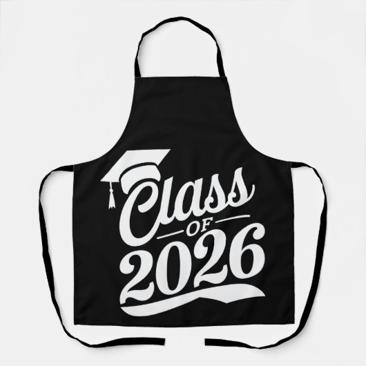 Klas van 2026 Trots Afgestudeerde Afstuderen Schort (Voorkant)