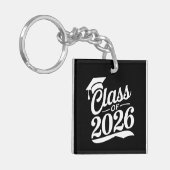 Klas van 2026 Trots Afgestudeerde Afstuderen Sleutelhanger (Voorkant Links)