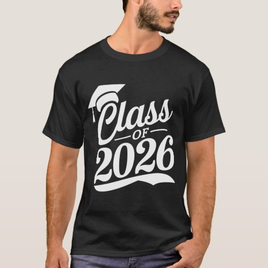 Klas van 2026 Trots Afgestudeerde Afstuderen T-shirt (Voorkant)