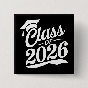Klas van 2026 Trots Afgestudeerde Afstuderen Vierkante Button 5,1 Cm