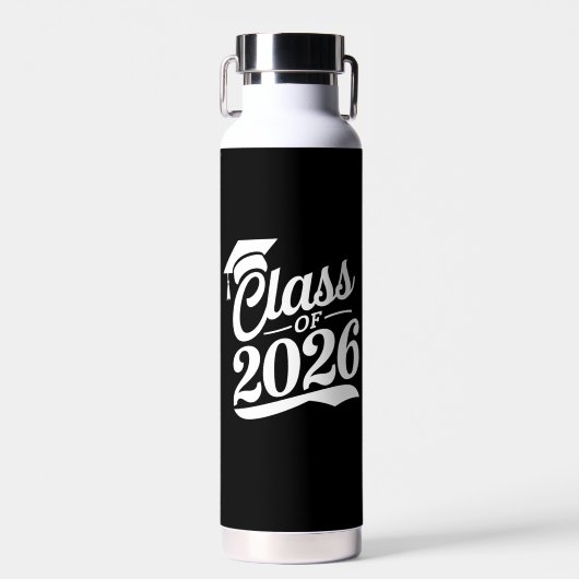 Klas van 2026 Trots Afgestudeerde Afstuderen Waterfles (Voorkant)