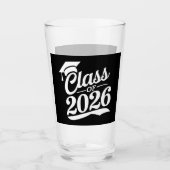 Klas van 2026 Trotse Afgestudeerde Afstuderen Glas (Voorkant)