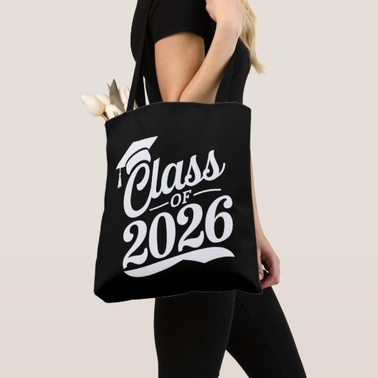 Klas van 2026 Trotse Afgestudeerde Afstuderen Tote Bag (Dichtbij)