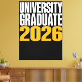 Klas van 2026 Universiteit Afstudeerdoek op Canvas Afdruk (Insitu (Woonkamer))