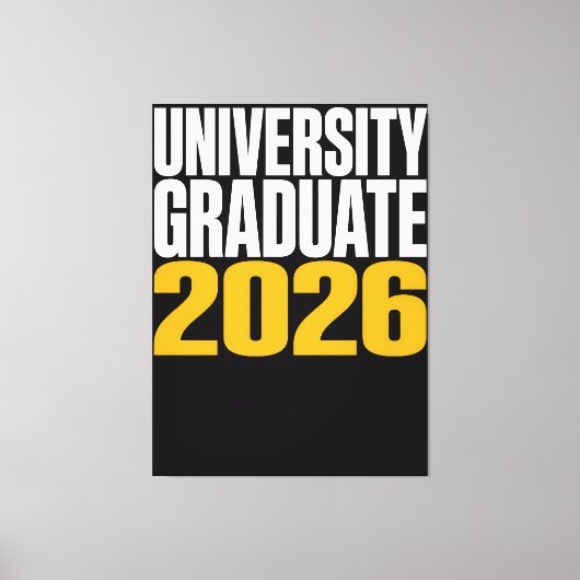 Klas van 2026 Universiteit Afstudeerdoek op Canvas Afdruk (Voorkant)